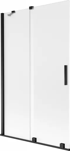 MEXEN/S - Velar dvojkrídlová posuvná vaňová zástena 110 x 150, dekor, čierna 896-110-000-31-70