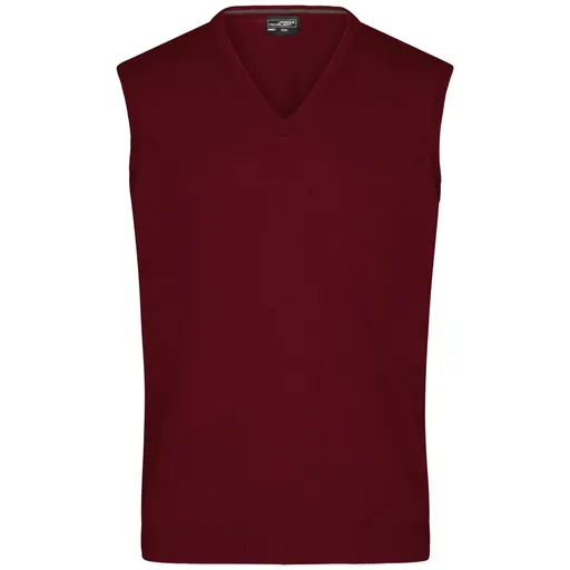 James & Nicholson (Daiber) Pánsky sveter bez rukávov JN657 - Bordeaux | L