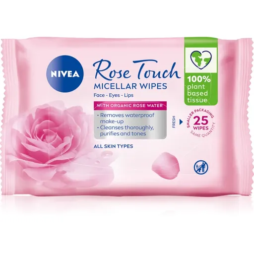 NIVEA MicellAir Rose Touch čistiace pleťové micelárne obrúsky 25 ks