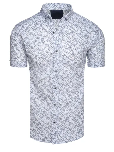 Pánska košeľa s krátkym rukávom biela Dstreet KX1041