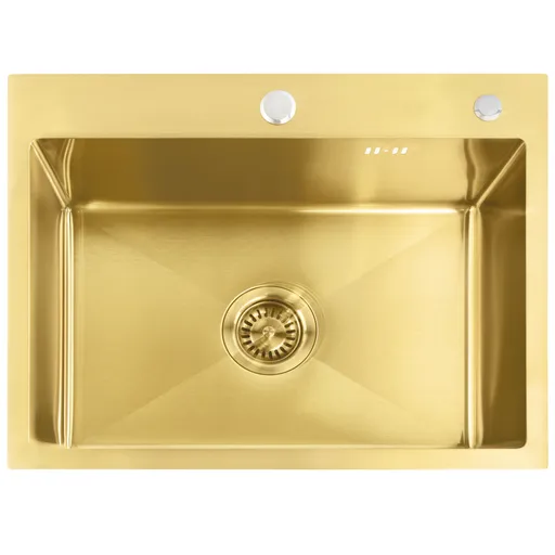 REA REA - Oceľový drez Liam BRUSH GOLD ZLE-06007