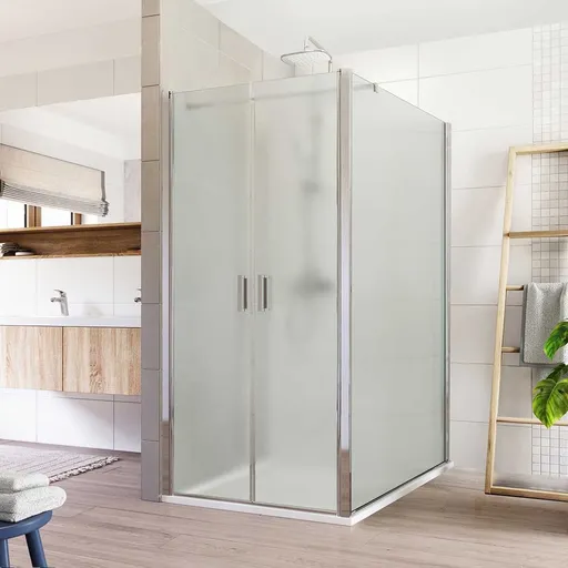 Mereo Sprchovací kút, Lima, obdĺžnik, dvojkrídlový, lietací, 90x100 cm, chróm ALU, sklo Point CK87572K