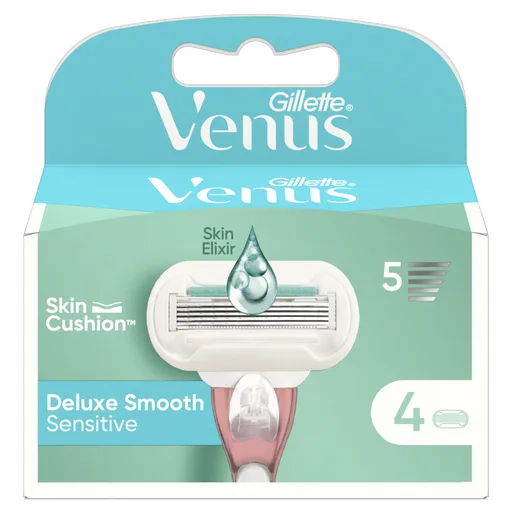 GILLETTE Venus Deluxe Smooth Sensitive Náhradné hlavice 4 ks