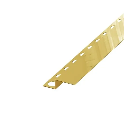 Spádový profil Eviso gold lesk, nerez PVD, dĺžka 130 cm, výška hrany 30 mm, LSGM0005