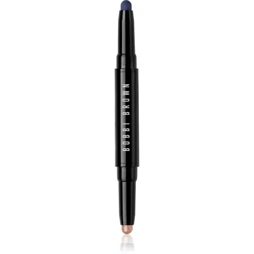 Bobbi Brown Long-Wear Dual-Ended Cream Shadow Stick očné tiene v ceruzke duo odtieň Silk / Rich Navy 1.6 g