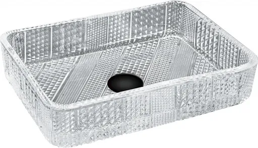 MEXEN - Aura sklenené umývadlo na dosku 46x33, transparent 24024600