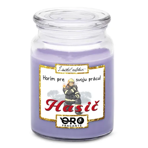 Sviečka Horím pre prácu (Vôňa sviečky: Levanduľa)