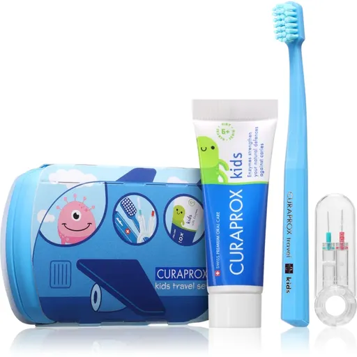 Curaprox Kids Travel Set cestovná sada na zuby, jazyk a ďasná pre deti 1 ks