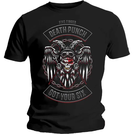 Five Finger Death Punch tričko Biker Badge Čierna S