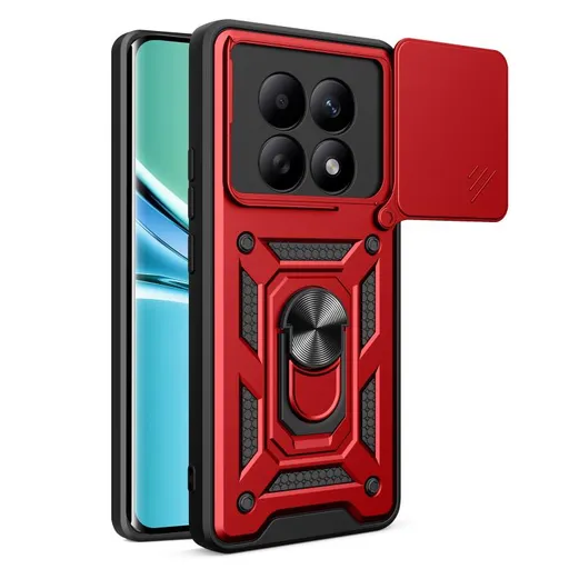 RING CAMERA Kryt s držiakom pre Xiaomi Redmi Note 15 5G / POCO M8 5G červený