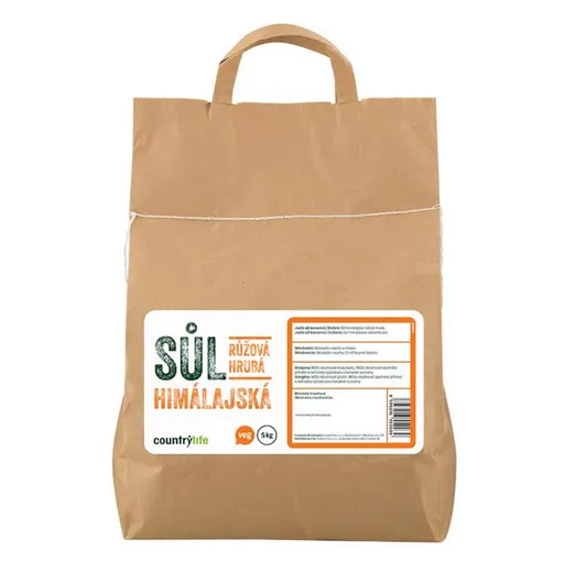 COUNTRY LIFE Soľ himalájska ružová hrubá 5 kg