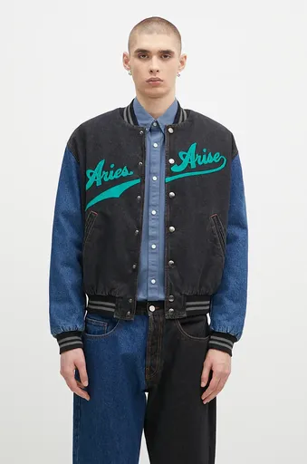 Džínsová bomber bunda Aries Varsity Denim Jacket