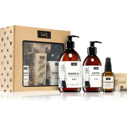 LaQ Lynx From Mountain darčeková sada pre mladistvý vzhľad pre mužov 4 ks