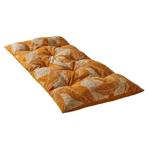 Dlhý dekoratívny vankúš na sedenie s potlačou listov