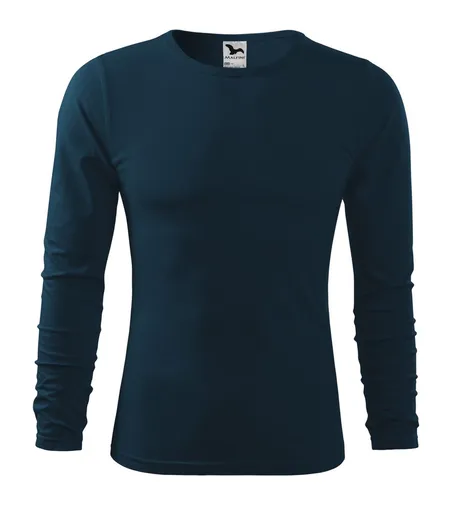 MALFINI Pánske tričko s dlhým rukávom Fit-T Long Sleeve - Námornícka modrá | 2XL