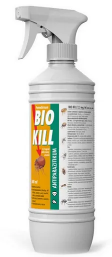 Bio Kill 2,5 mg/ml antiparazitický spray na zvieratá 500ml