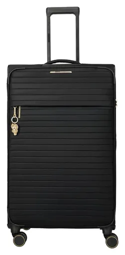 Veľký textilný kufor na kolieskach Travelite BARBARA Stepp L Black