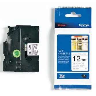 Brother originál páska do tlačiarne štítkov, Brother, TZE-N231, černý tlač/biely podklad, nelaminovaná, 8m, 12mm