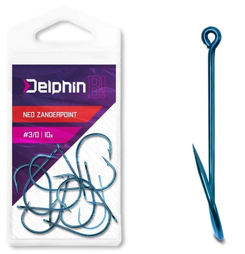 Delphin háčiky b! neo zanderpoint blu 10 ks - 1/0