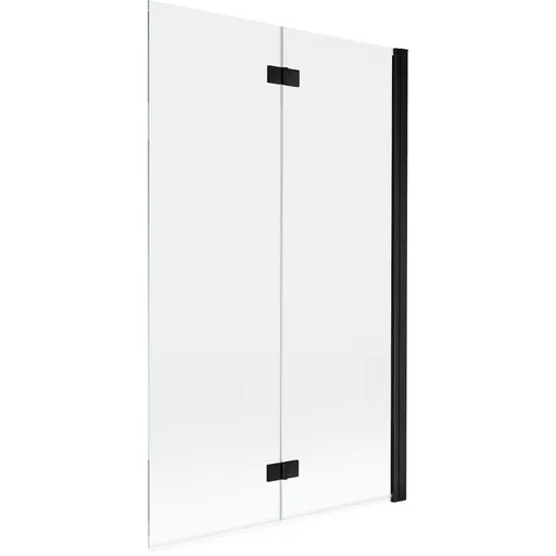 MEXEN - MIST vaňová zástena 110x150 cm 6mm 2-s, čierna, číra, pravá 8A9-110-002-70-00-P