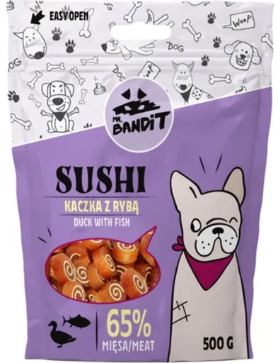 VetExpert Mr.Bandit pochoutka SUSHI kachna a ryba 500 g