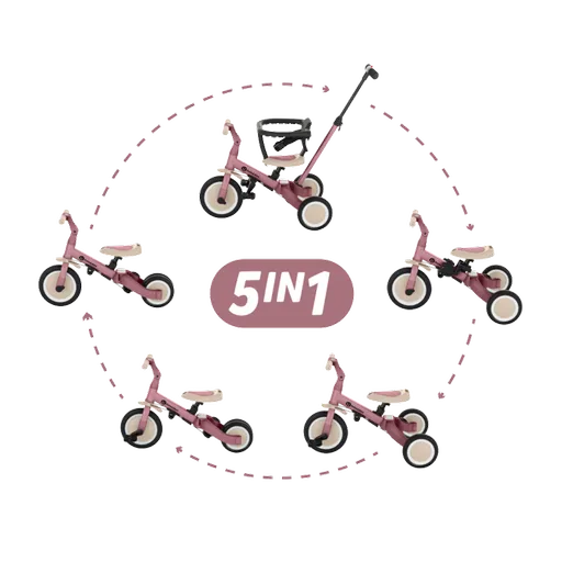 PETITE&MARS Trojkolka 5v1 Turbo Dusty Rose