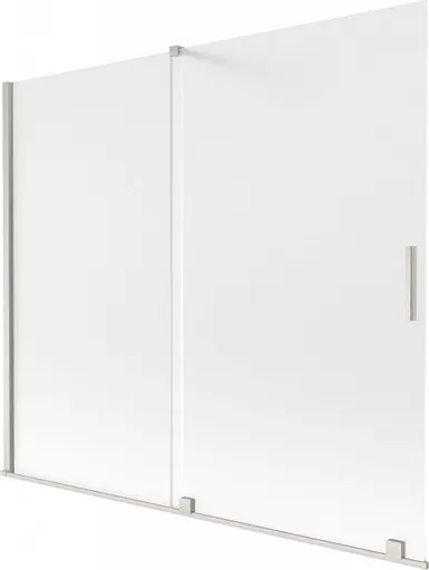 MEXEN/S - Velar dvojkrídlová posuvná vaňová zástena 180 x 150, dekor, nikel kartáčovaný 896-180-000-31-97