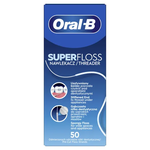 ORAL-B Super Floss Dentálna niť s odmeranými vláknami 50 kusov
