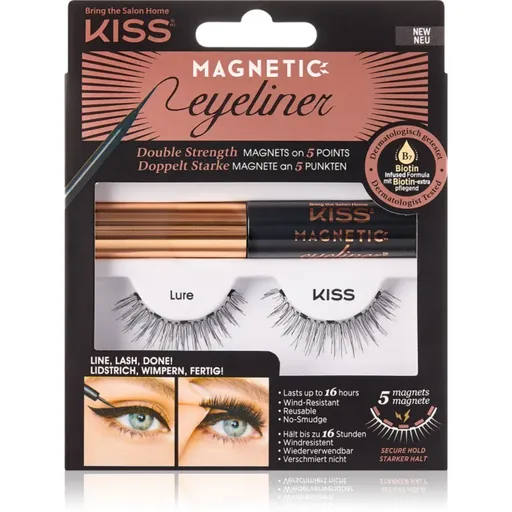 KISS Magnetic Eyeliner & Eyelash Kit magnetické mihalnice 01 Lure 1 pár