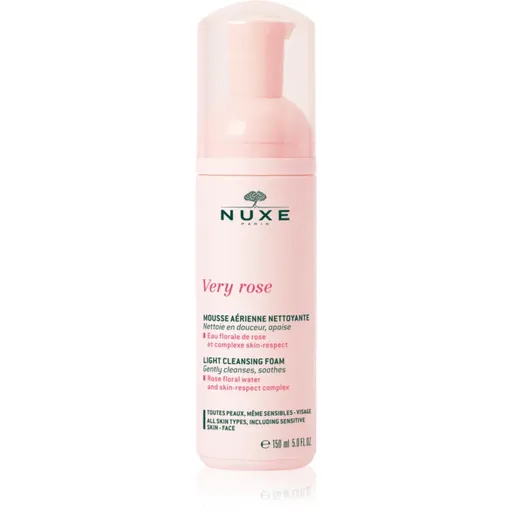 Nuxe Very Rose Light Cleansing Foam jemná čistiaca pena pre všetky typy pleti 150 ml