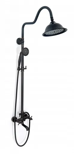 REA REA - Sprchový set s batériou 150mm Retro čierny REA-P2366