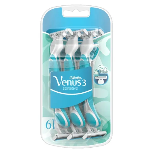 GILLETTE Venus3 Sensitive Pohotové holiace strojčeky pre ženy 6 ks