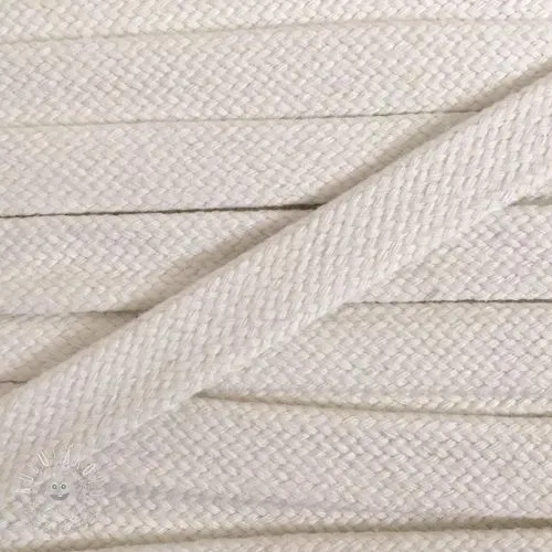 Bavlnená šnúra plochá 15 mm cream