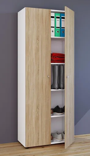 VCM Víceúčelová skříň Vandol l s dvířky, bílá