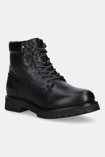 Kožené členkové topánky Tommy Hilfiger FLEX TH OUTDOOR RS LTH BOOT