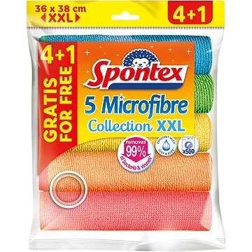 SPONTEX Microfibre Economic XXL 38 × 40 cm (5 ks) (3384121218047)