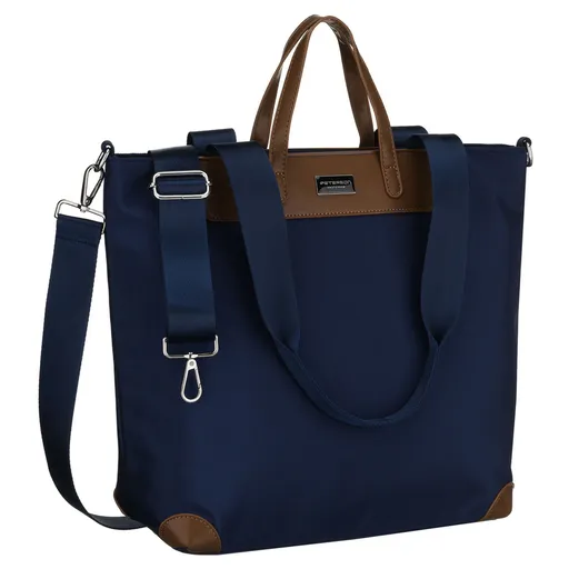 Veľká tmavomodrá dámska shopper taška s uchami a odnímateľným popruhom