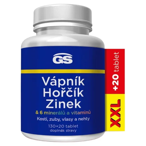 GS Vápnik horčík zinok XXL 130 + 20 tabliet