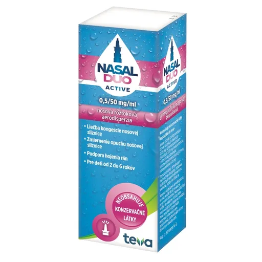 NASAL DUO ACTIVE 0,5/50 mg/ml nosová roztoková aerodisperzia 10 ml