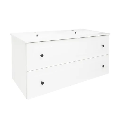 Kúpeľňová skrinka s umývadlom Naturel Forli 120x53x46 cm biela lesk FORLI120BIU