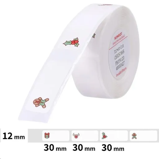 Niimbot A2A88988601, 12x30mm, 210ks, Vianoce, samolepicí štítky