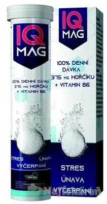 NaturProdukt IQ MAG Horčík 375 mg + Vitamín B6 šumivé tablety 20 ks