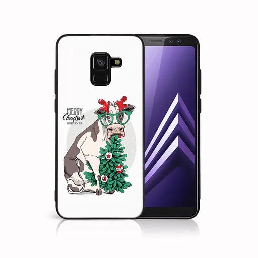 MY ART Kryt s vianočným dizajnom Samsung Galaxy A8 2018 (A530) MERRY CHRISTMAS (074)