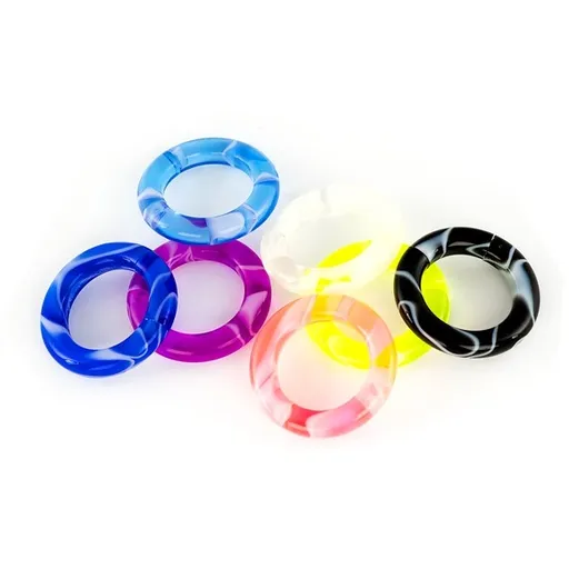 Piercing do ucha - mramorové krúžky - Priemer: 13 mm, Hrúbka piercingu: 4 mm, Farba: Ružová