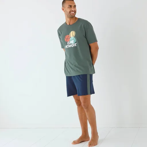 Pyžamo so šortkami a potlačou pétanque