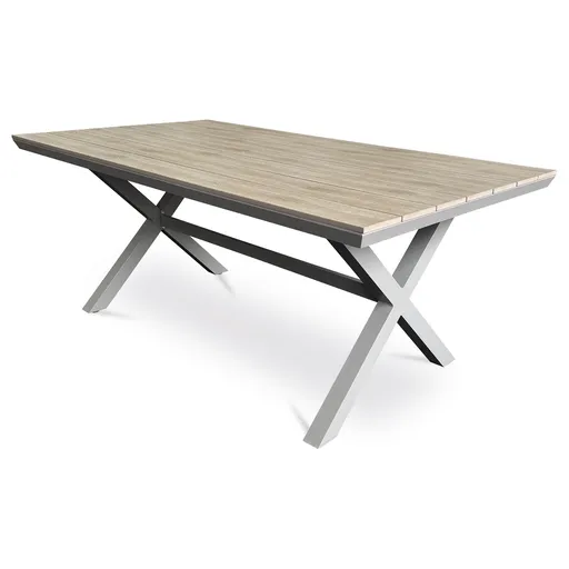 Autronic Záhradný stôl, hliník, polywood, béžová,AZT-S1510 OAK