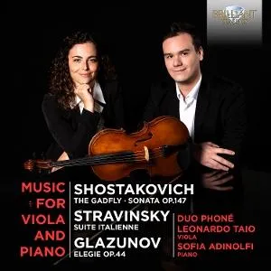 Duo Phoné, MUSIC FOR VIOLA AND PIANO BY SHOSTAKOVICH, STRAVINKSY, GLAZUNOV, CD