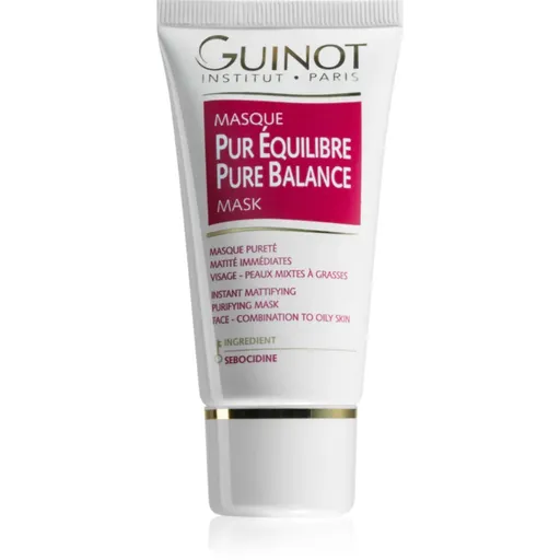Guinot Pure Balance čistiaca maska pre redukciu kožného mazu a minimalizáciu pórov 50 ml