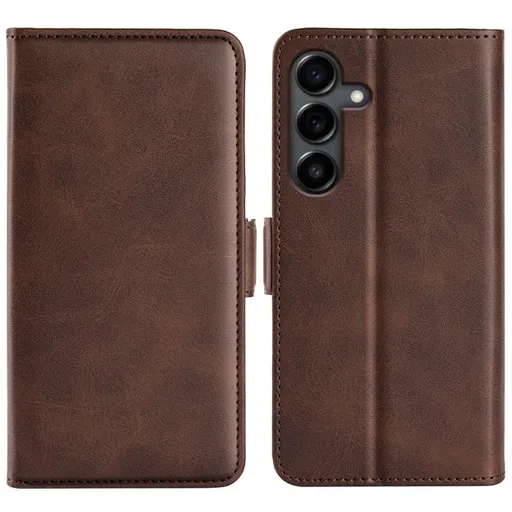 SIDE Peňaženkové puzdro pre Samsung Galaxy S25 FE tmavohnedé