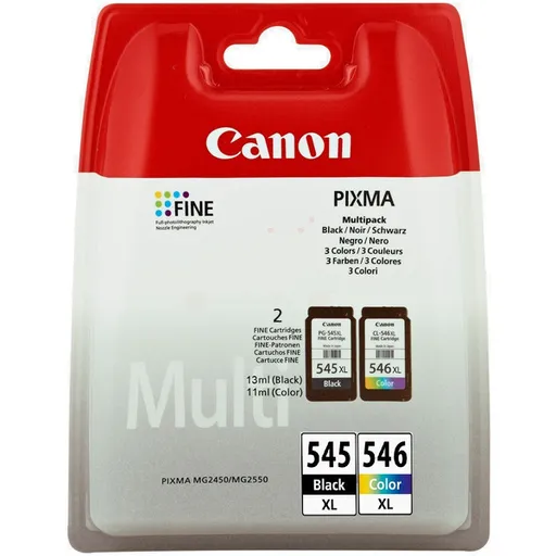 CANON PG-545-XL - originálna cartridge, čierna + farebná, 1x15ml/1x12,6ml